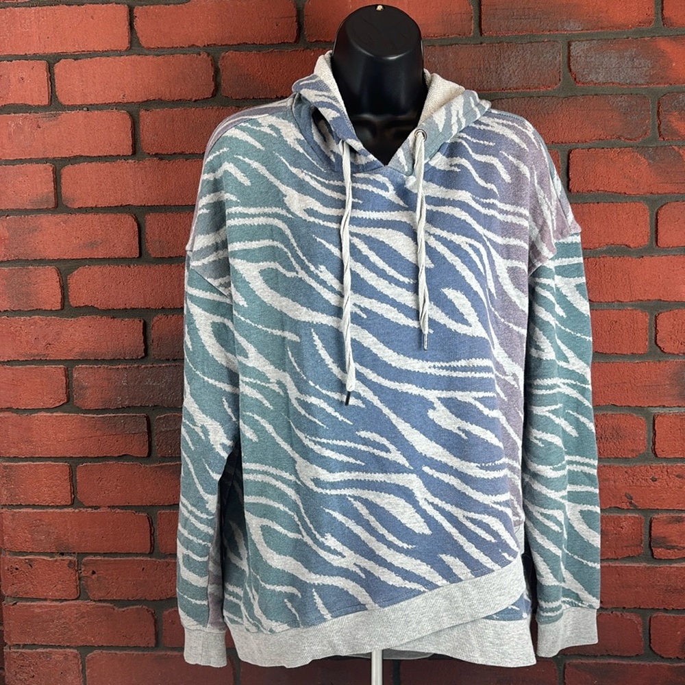 Seven 7‎ Hoodie Womans Large Zebra
